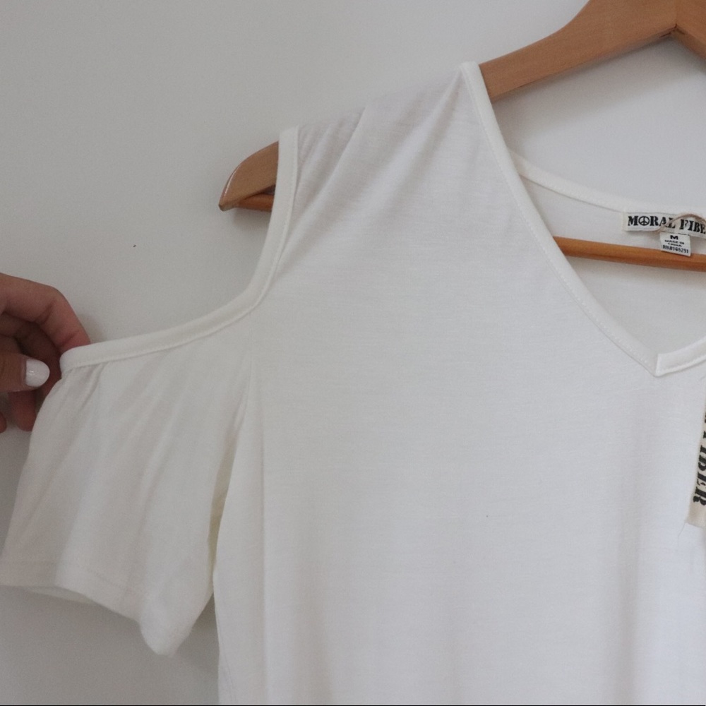 Off-White Cold Shoulder Shirt